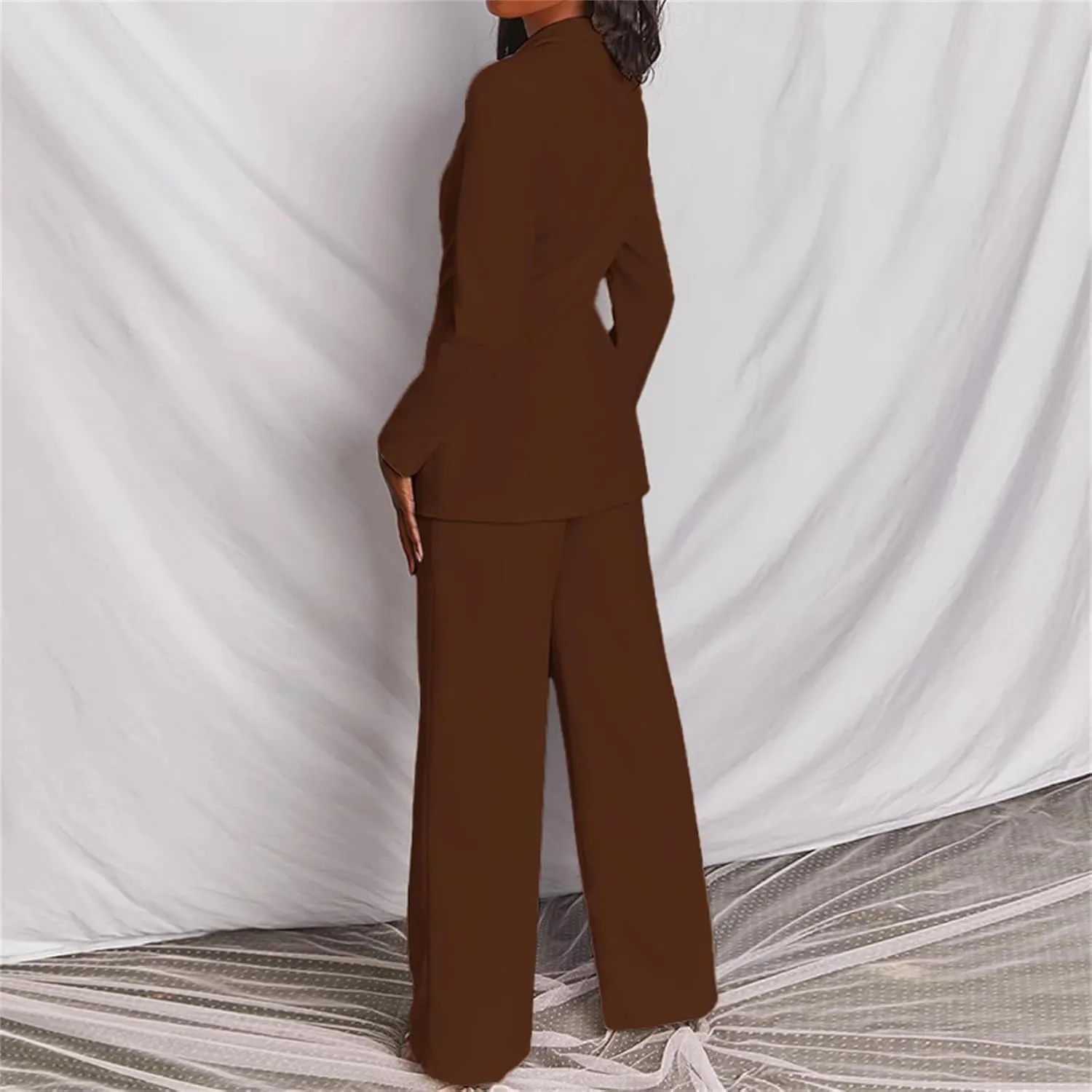 2 Piece Pant Suits for Women Dressy Business Casual Outfits Office Work Suit Set Professional Blazer Pant Suits Set