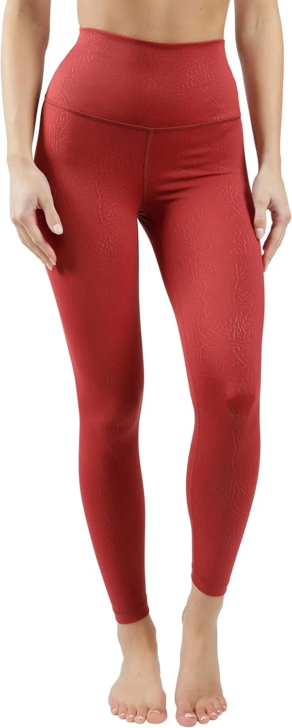 90 Degree By Reflex Womens High Waist Squat Proof Ankle Length Printed Leggings