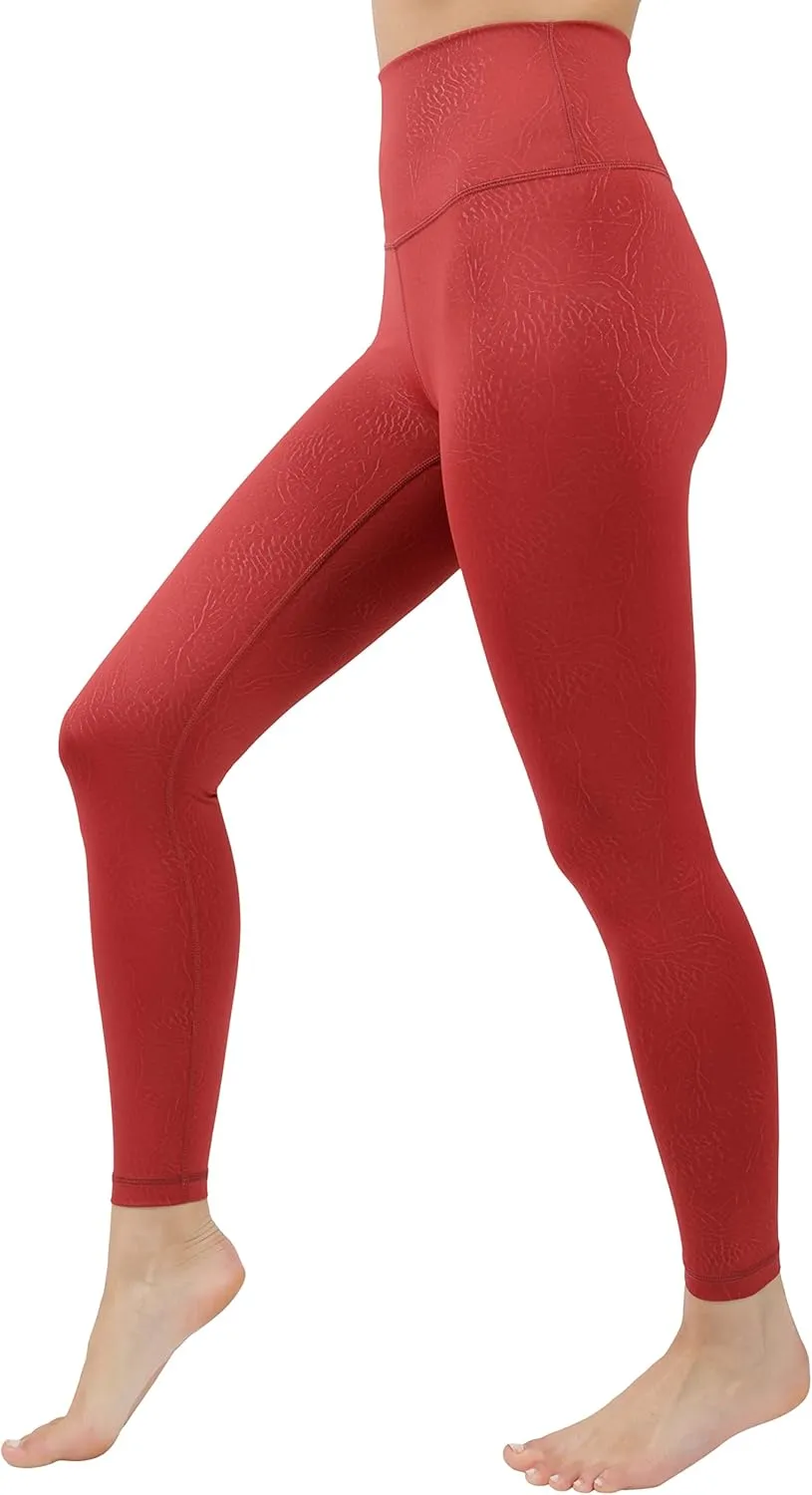 90 Degree By Reflex Womens High Waist Squat Proof Ankle Length Printed Leggings