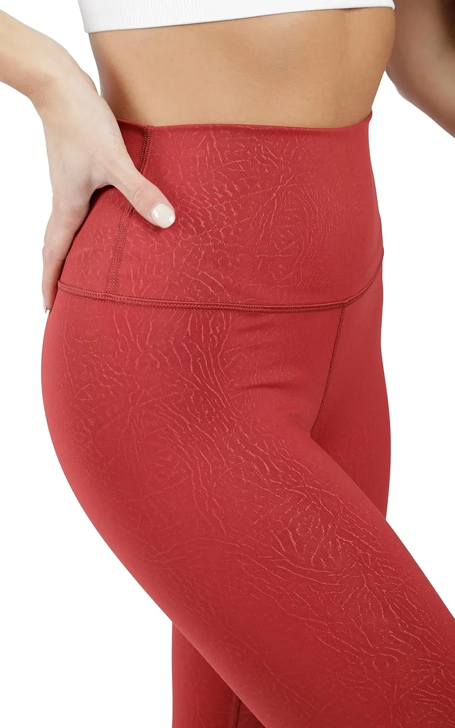90 Degree By Reflex Womens High Waist Squat Proof Ankle Length Printed Leggings