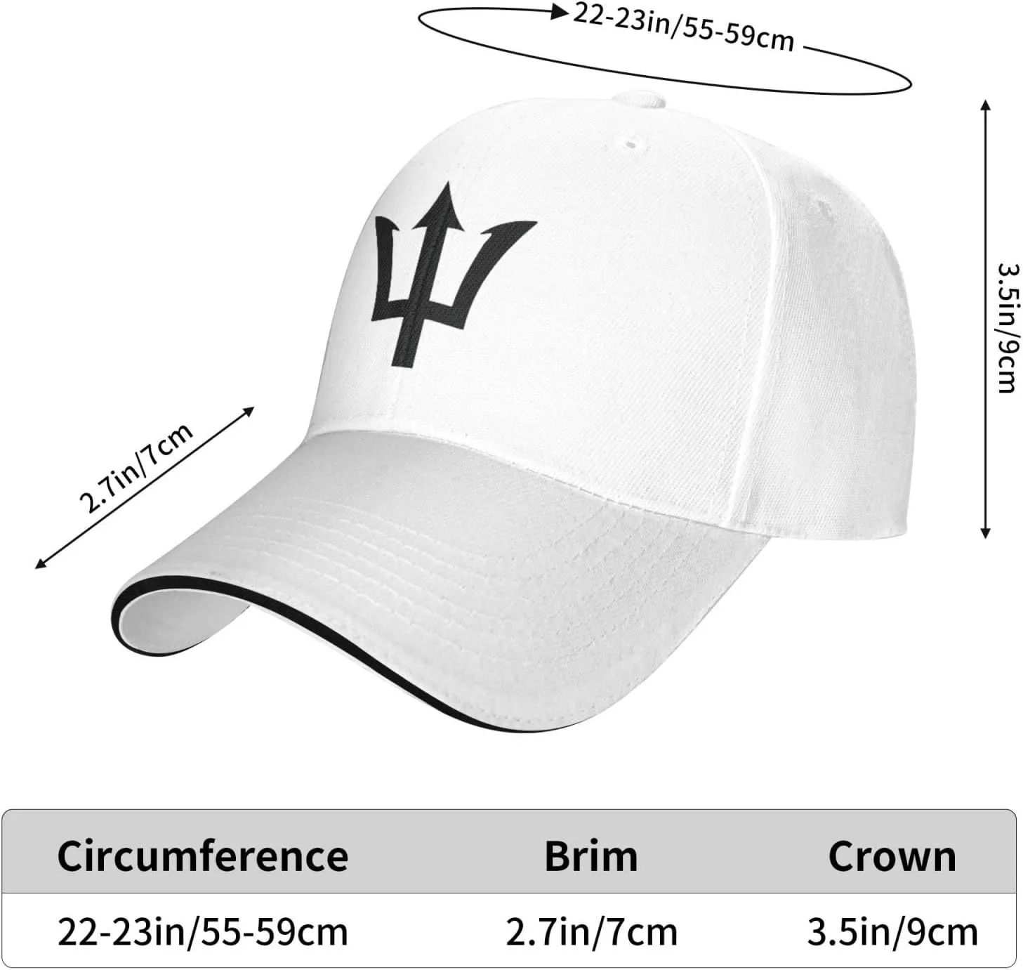Barbados Flag Baseball Cap Mens and Womens Crisp Practical Hip hop caps