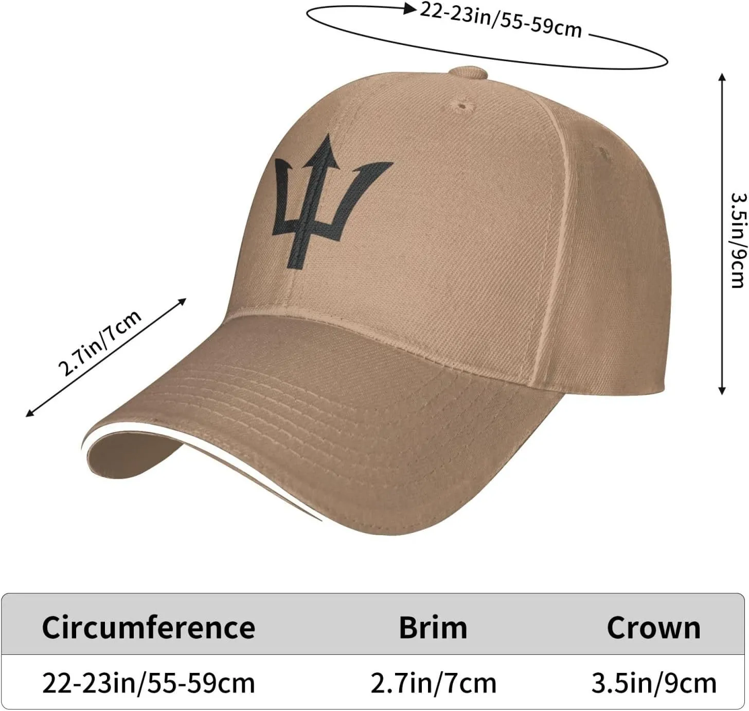Barbados Flag Baseball Cap Mens and Womens Crisp Practical Hip hop caps