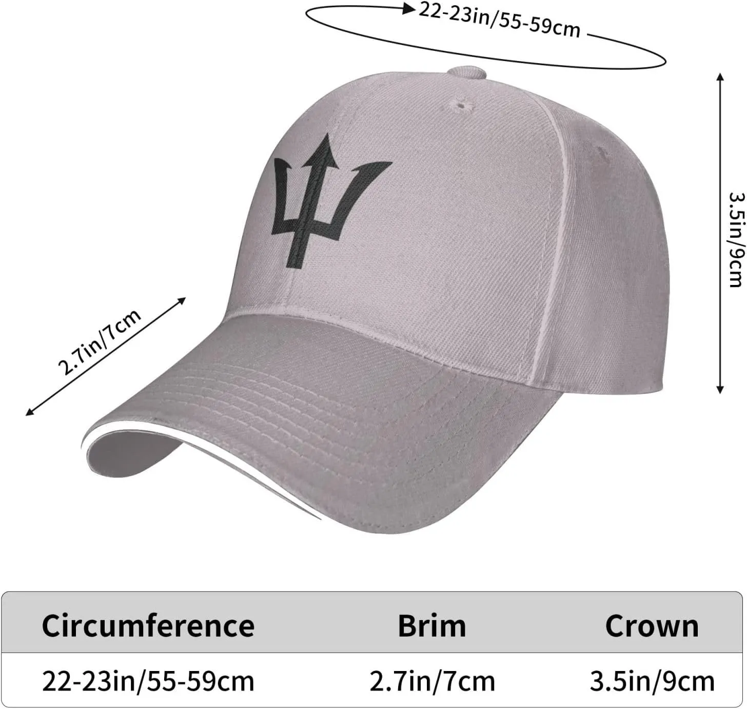 Barbados Flag Baseball Cap Mens and Womens Crisp Practical Hip hop caps