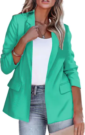 Blazers for Women Business Casual Work Office Suit Jacket Dressy Long Sleeve Lapel Open Front Lightweight Blazer