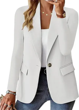 Blazers for Women Business Lapel Collar Long Sleeve Jacket Suit Blazer Work Office Suit Jackets Fashion Elegant Coat