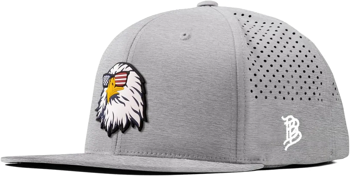 Branded Bills Party Eagle PVC Flat Performance, Snapback Closure, Lightweight, Comfortable Baseball Cap