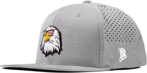 Branded Bills Party Eagle PVC Flat Performance, Snapback Closure, Lightweight, Comfortable Baseball Cap