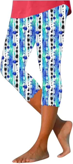 Capris Leggings for Womens Summer 2025 High Waist Tummy Control Yoga Pants Comfy Stretchy Workout Compression Pants