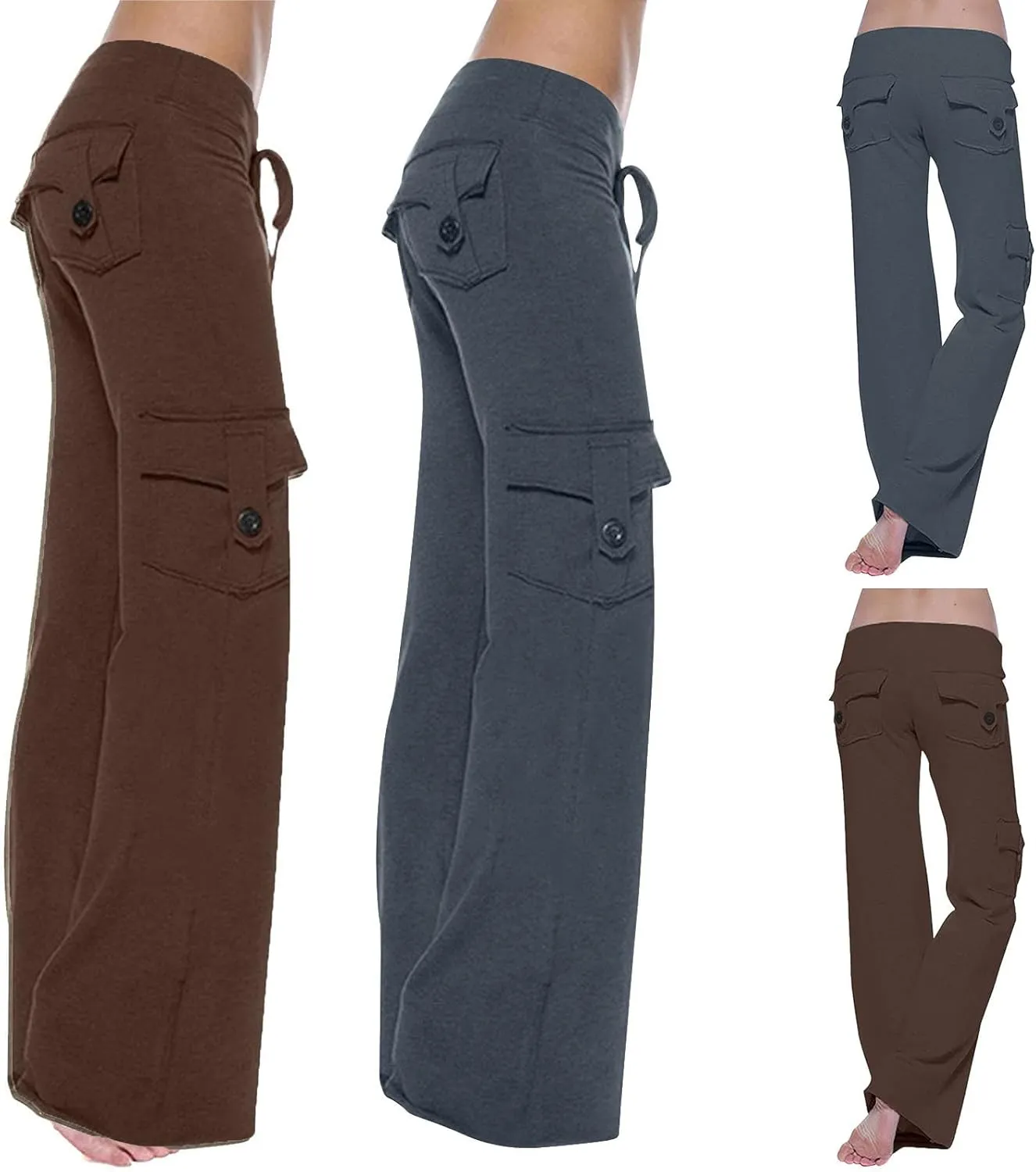 Cargo Leggings with Pockets for Women Plus Size High Waisted Tummy Control Leggings Scrunch Butt Lifting Yoga Pants
