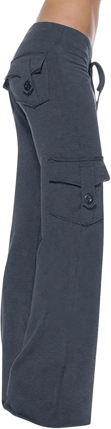 Cargo Leggings with Pockets for Women Plus Size High Waisted Tummy Control Leggings Scrunch Butt Lifting Yoga Pants