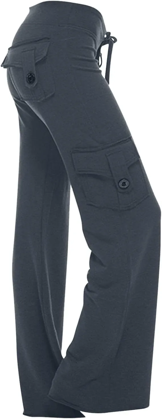 Cargo Leggings with Pockets for Women Plus Size High Waisted Tummy Control Leggings Scrunch Butt Lifting Yoga Pants