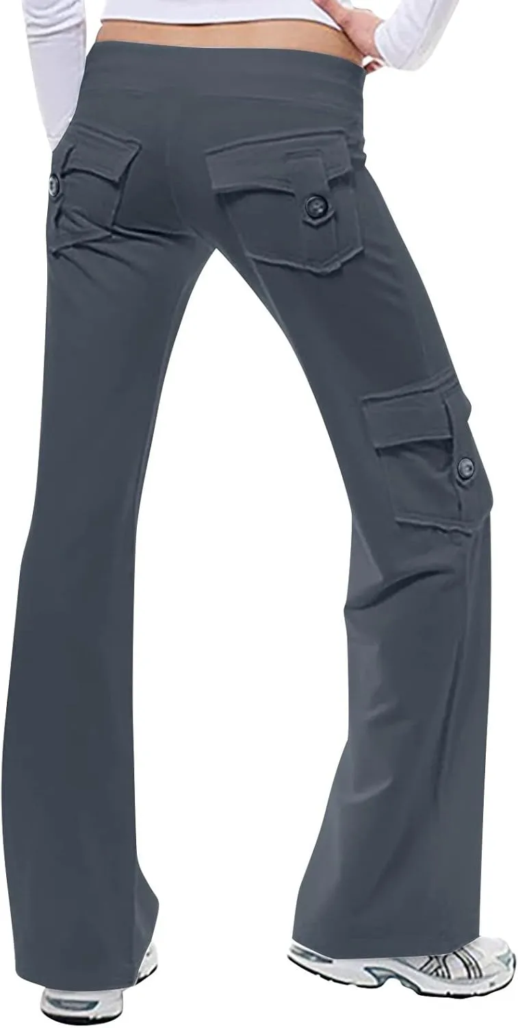 Cargo Leggings with Pockets for Women Plus Size High Waisted Tummy Control Leggings Scrunch Butt Lifting Yoga Pants