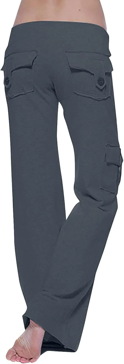 Cargo Leggings with Pockets for Women Plus Size High Waisted Tummy Control Leggings Scrunch Butt Lifting Yoga Pants