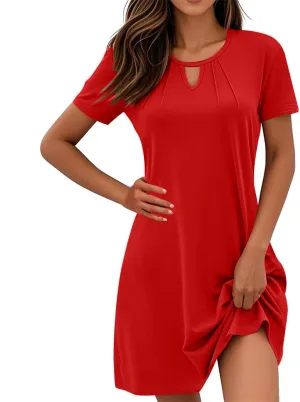 Casual Keyhole Dress for Women Summer Dress Vestidos Elegantes de Mujer para Fiesta Wedding Guest