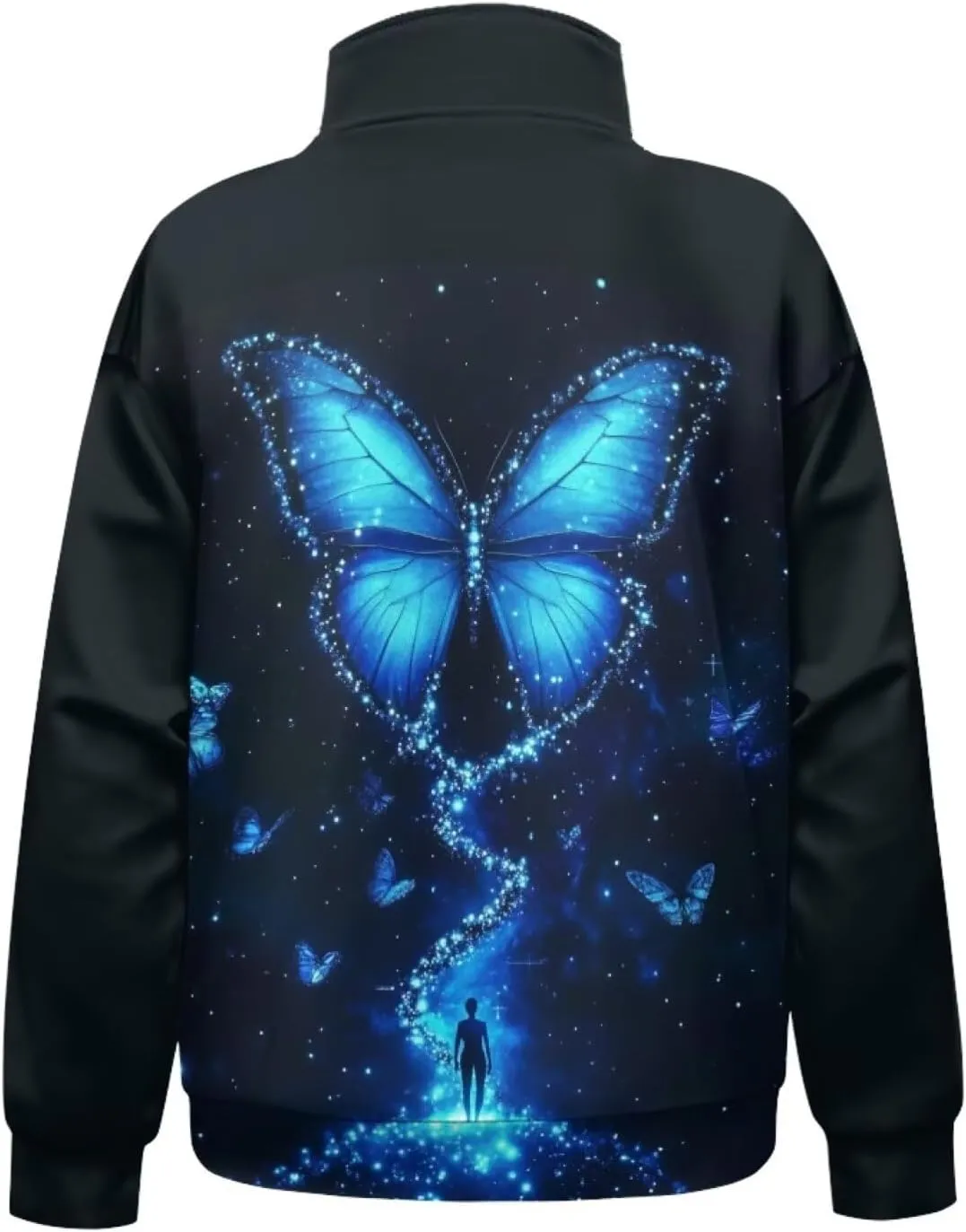 DISNIMO Fall Outfits for Women 2024 Sweatshirts Half Zip Pullover Cropped Tops