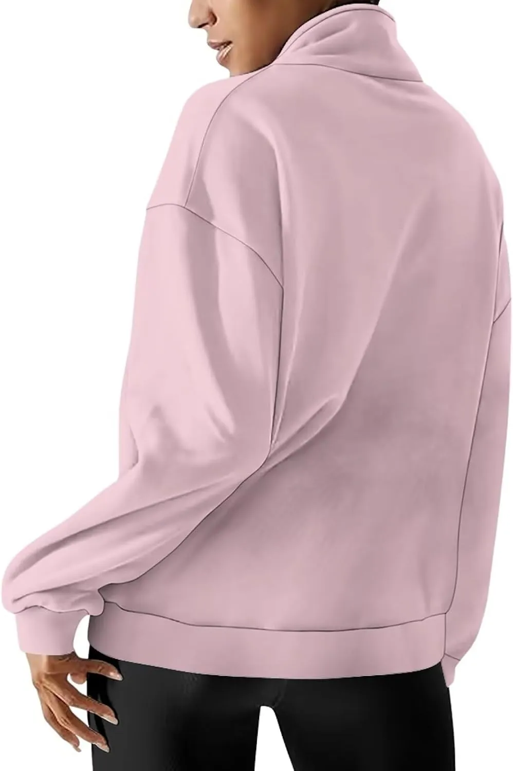 DISNIMO Fall Outfits for Women 2024 Sweatshirts Half Zip Pullover Cropped Tops