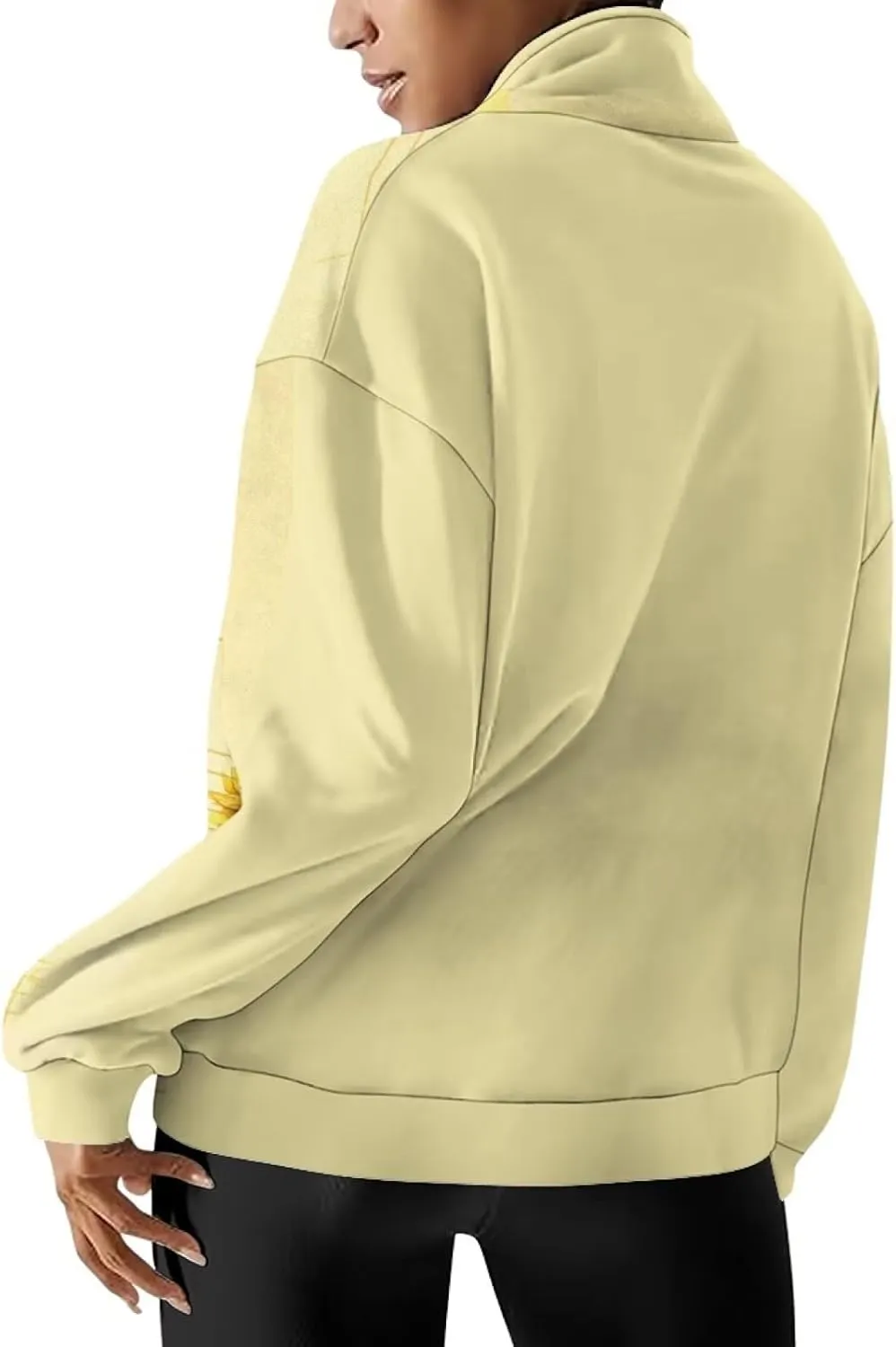 DISNIMO Fall Outfits for Women 2024 Sweatshirts Half Zip Pullover Cropped Tops