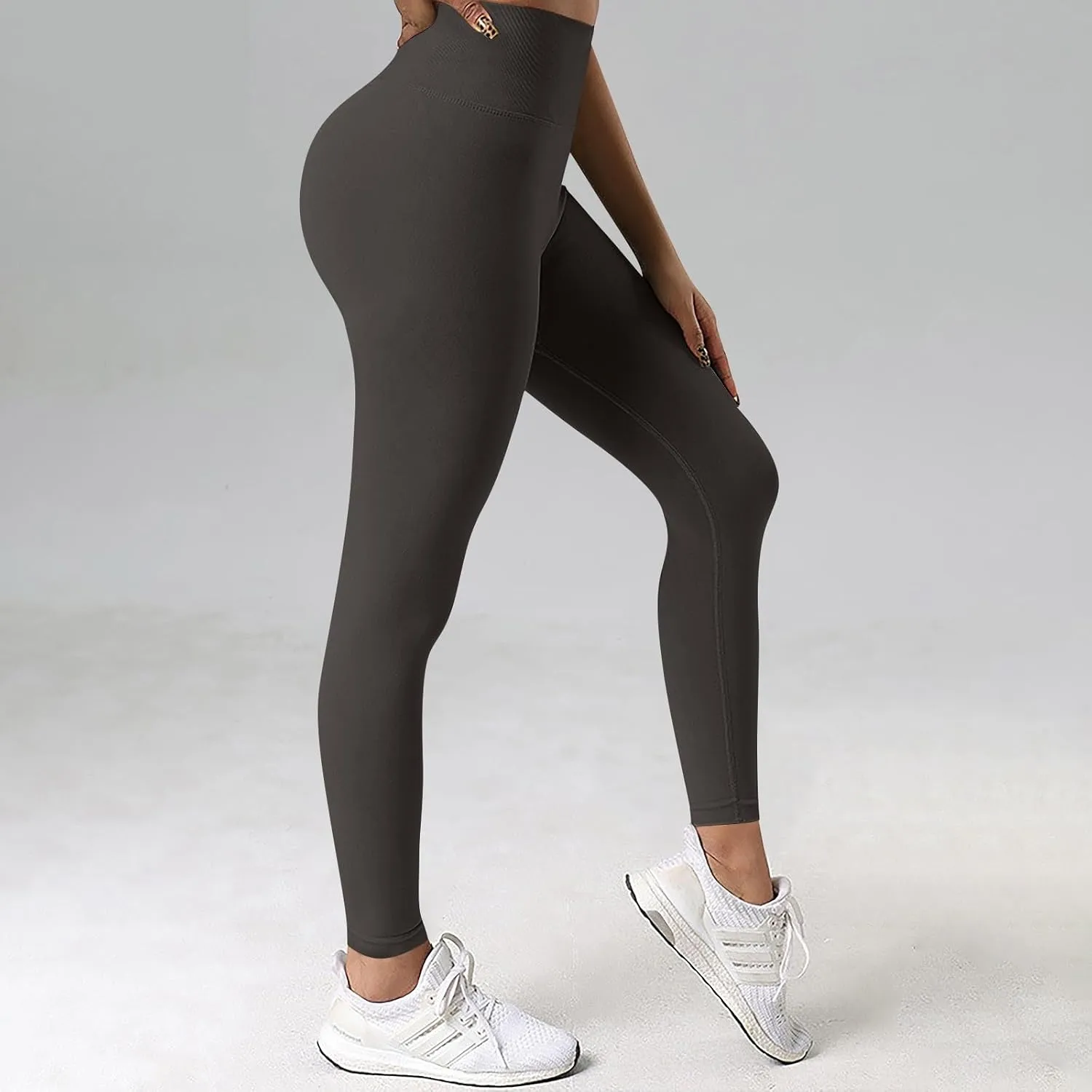 fanmpghleoo Butt Scrunch Leggings for Women Tummy Control High Waisted Yoga Pants Butt Lifting Gym Athletic Workout Leggings