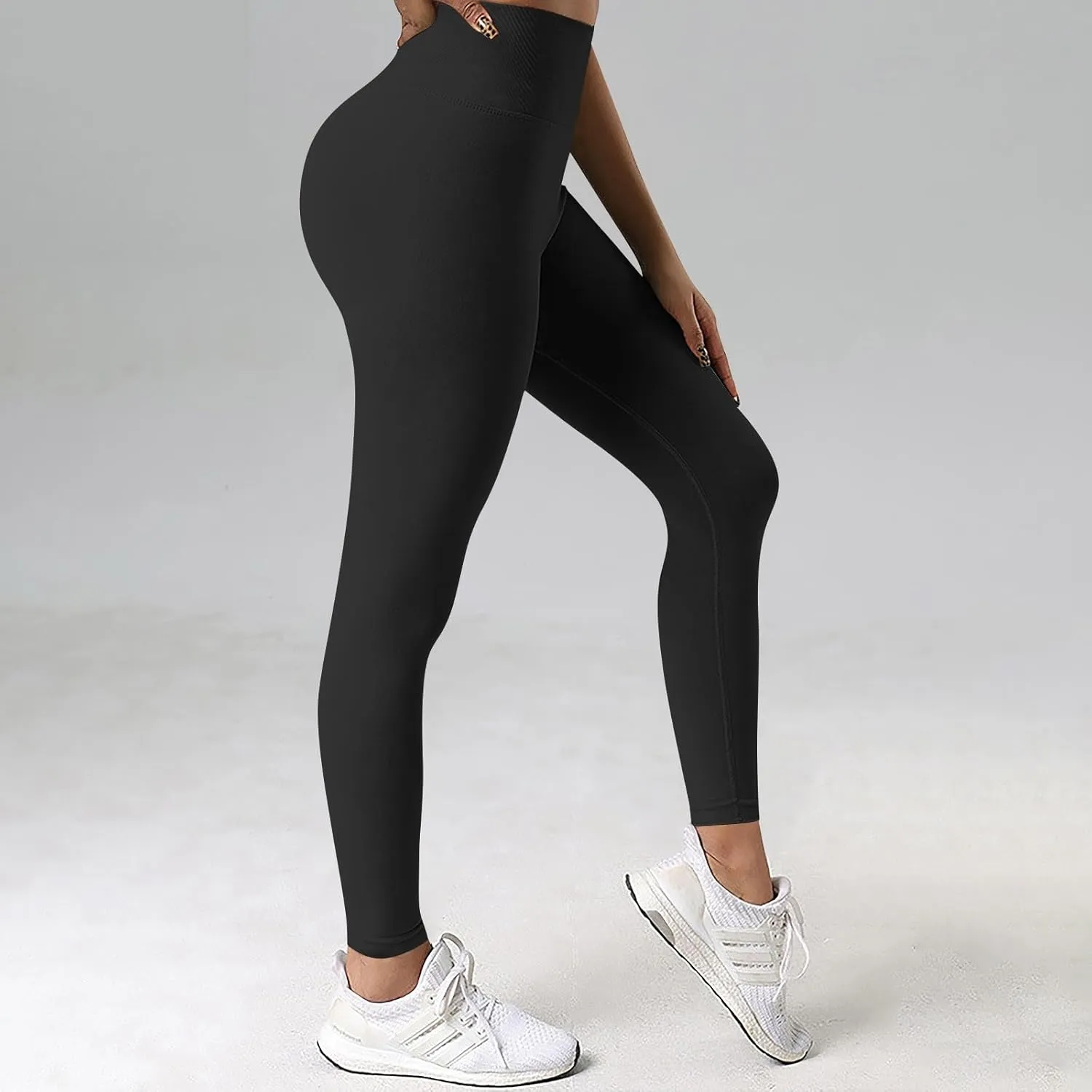 fanmpghleoo Butt Scrunch Leggings for Women Tummy Control High Waisted Yoga Pants Butt Lifting Gym Athletic Workout Leggings