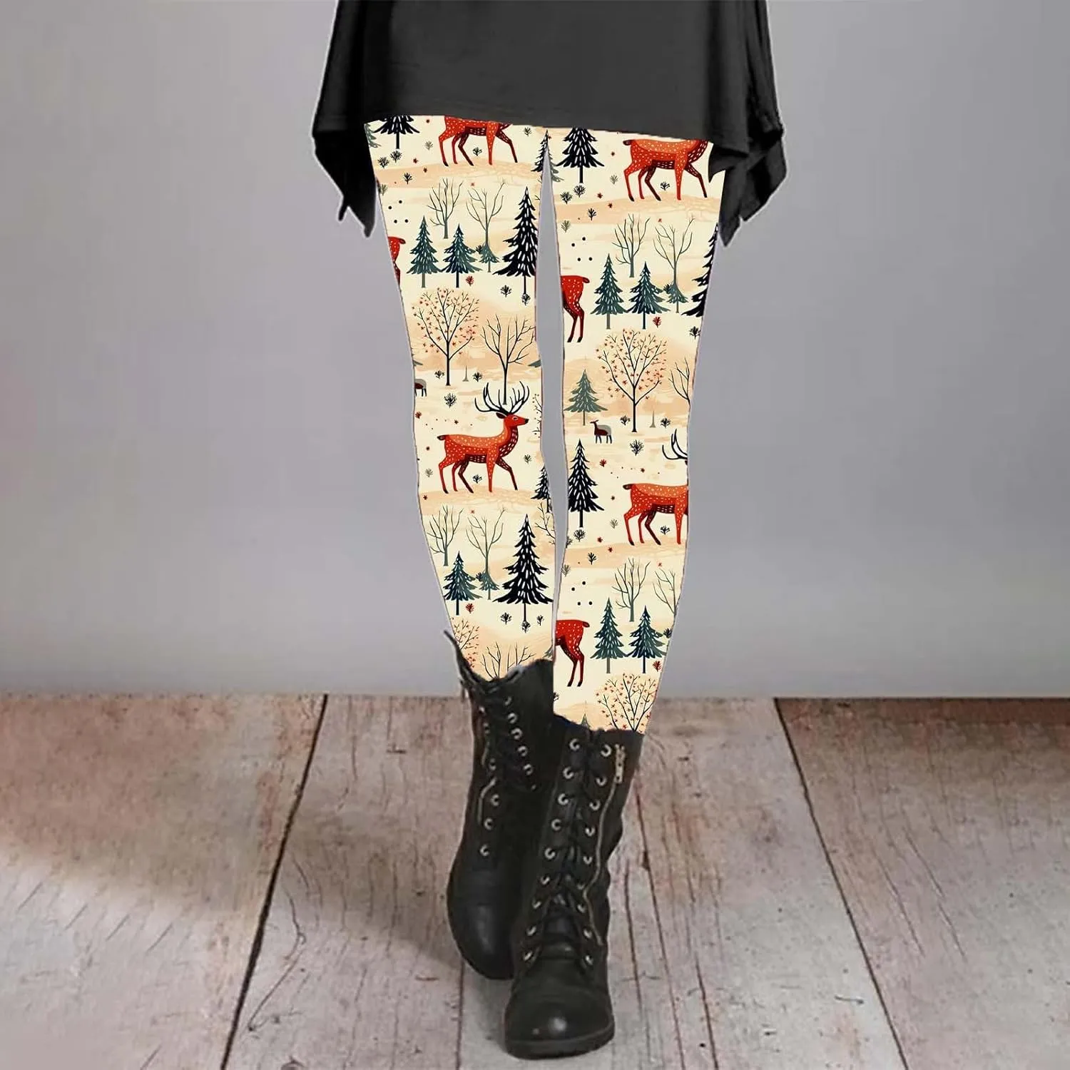 Fleece Lined Tights Women Length Elastic Fashion Soft Daily Transparent White Ash S 5XL Fall & Winter Cold Weather