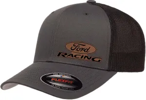 Ford Racing Logo Flexfit 6511 Trucker Mesh Fitted Cap