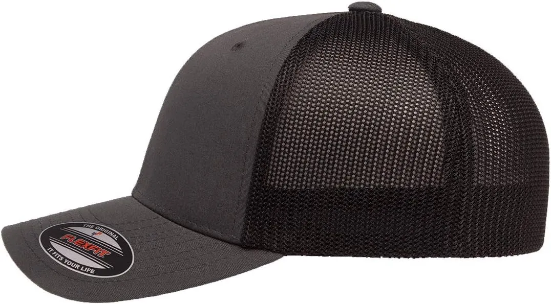 Ford Racing Logo Flexfit 6511 Trucker Mesh Fitted Cap