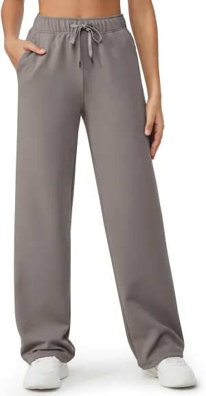 G4Free Wide Leg Sweatpants Women High Waisted Fleece Lined Pants with Pockets Winter Lounge Workout Yoga Trousers