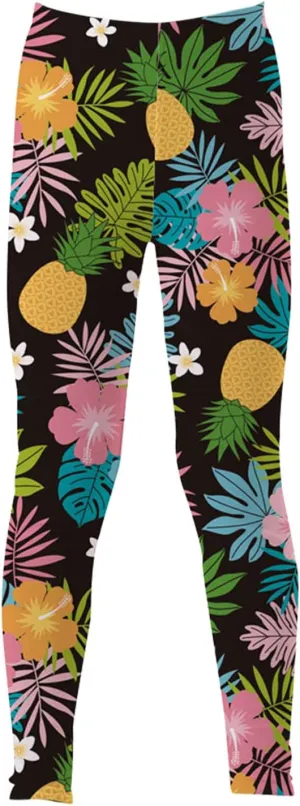Girls Active Leggings Toddlers Teen Girl Printed Stretch Leggings Kids Yoga Pants Performance Sports Tights