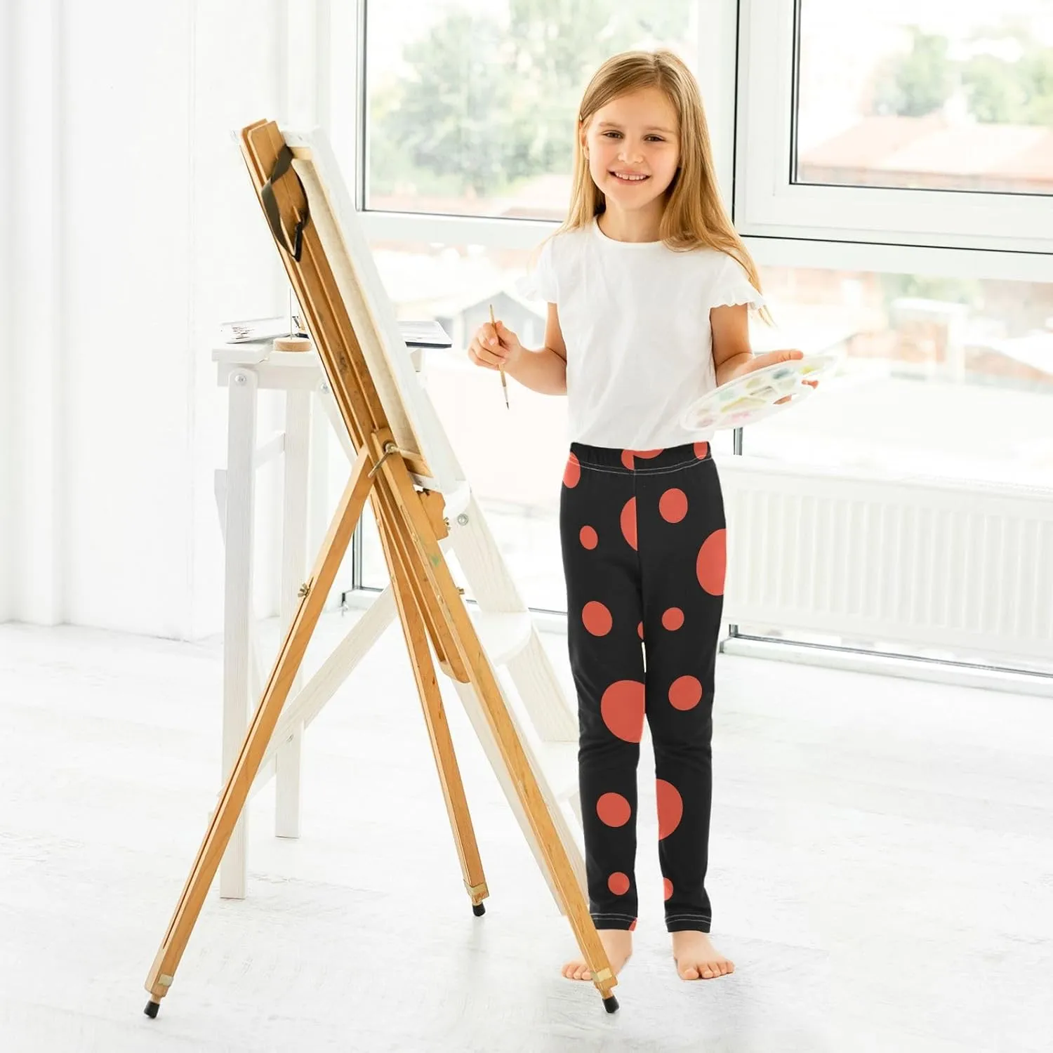 Girls Legging Kids Soft Stretchy Pants Full Length Girls Printed Leggings Yoga Pants