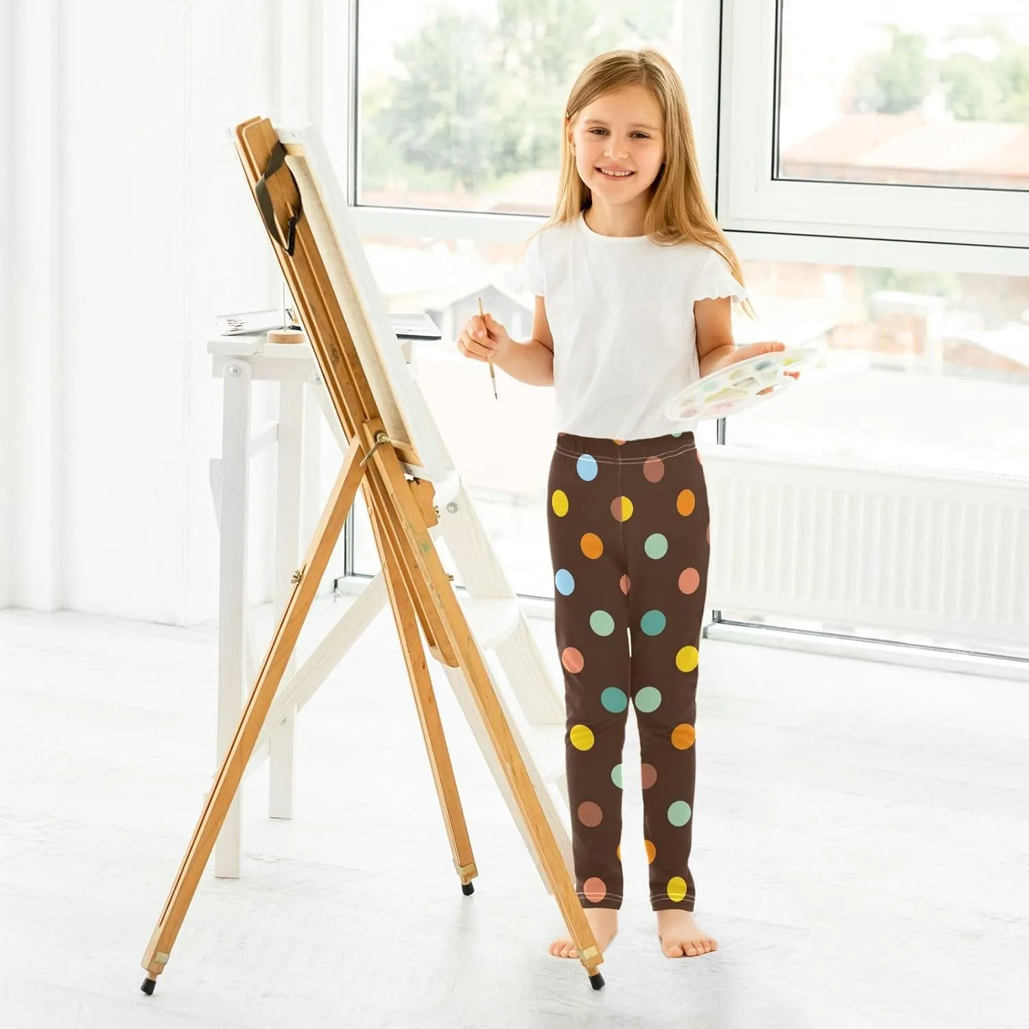 Girls Legging Kids Soft Stretchy Pants Full Length Girls Printed Leggings Yoga Pants