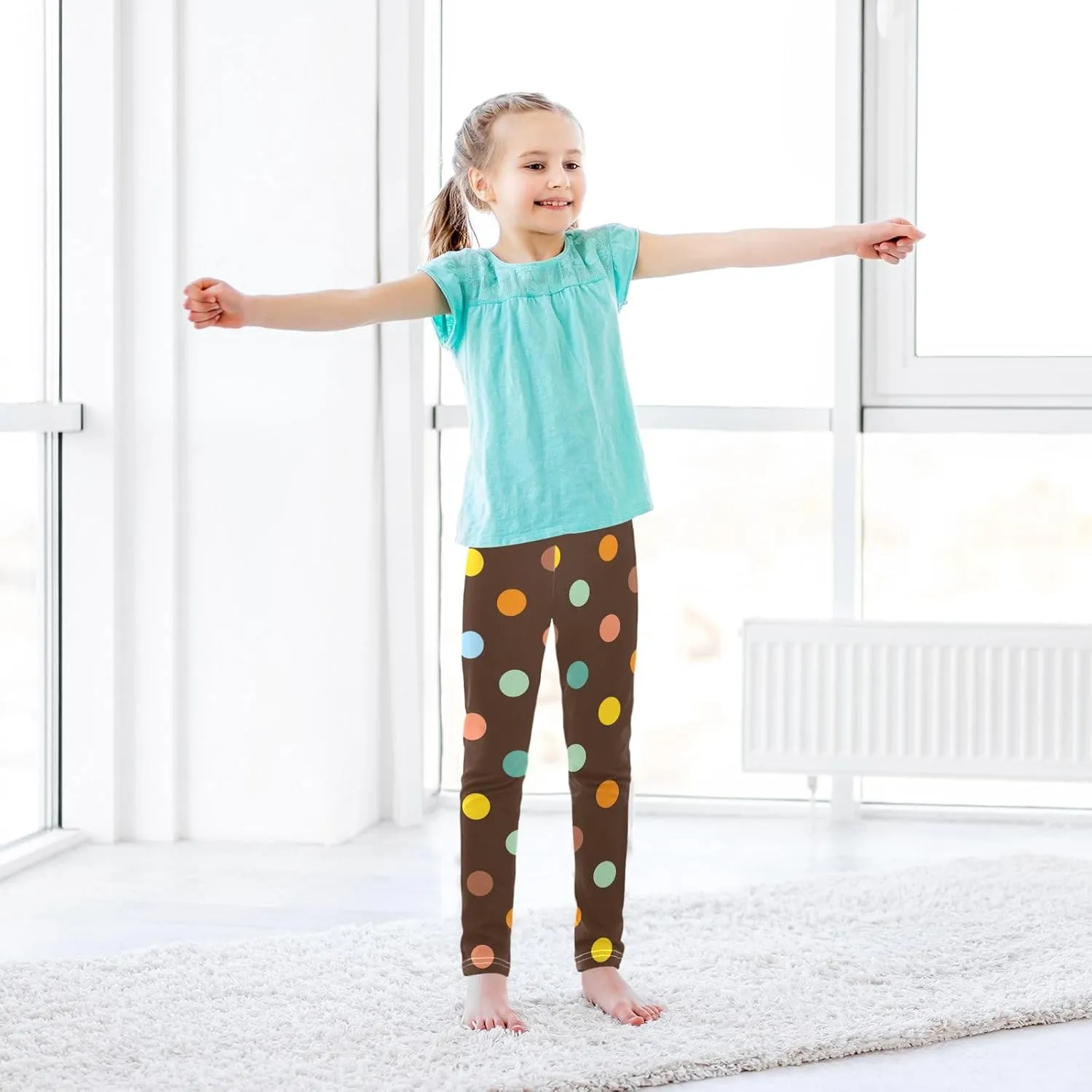 Girls Legging Kids Soft Stretchy Pants Full Length Girls Printed Leggings Yoga Pants