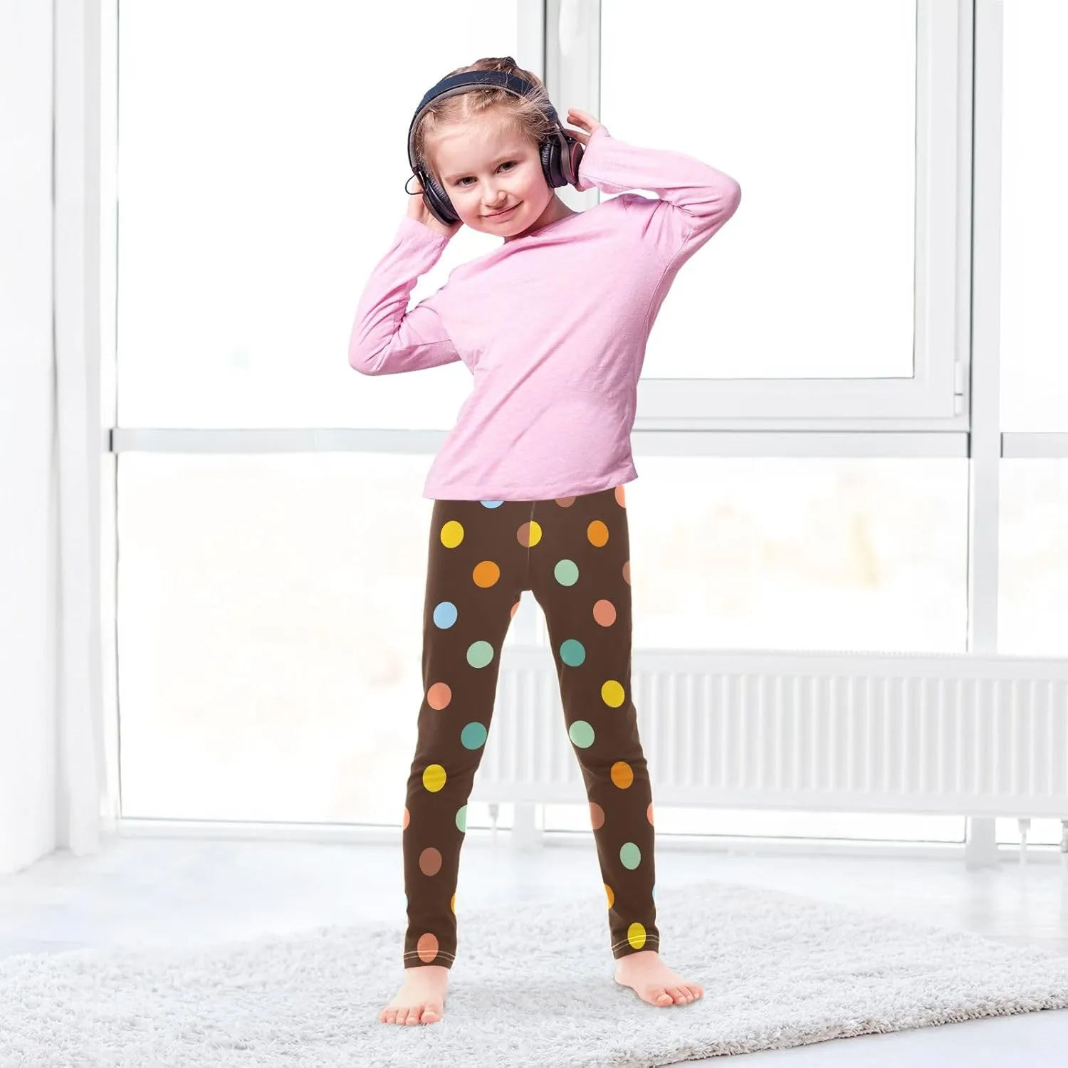 Girls Legging Kids Soft Stretchy Pants Full Length Girls Printed Leggings Yoga Pants