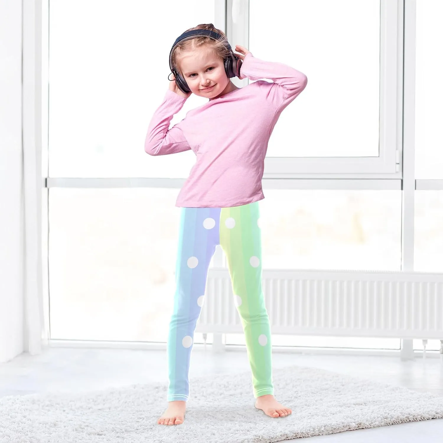 Girls Legging Kids Soft Stretchy Pants Full Length Girls Printed Leggings Yoga Pants