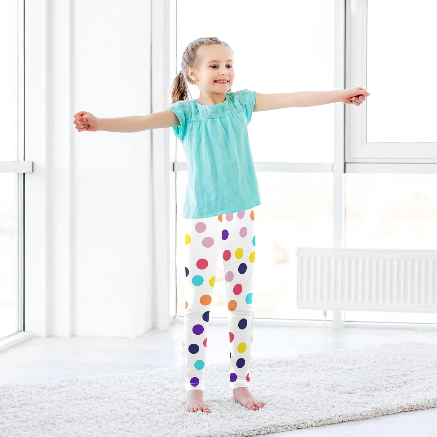 Girls Legging Kids Soft Stretchy Pants Full Length Girls Printed Leggings Yoga Pants