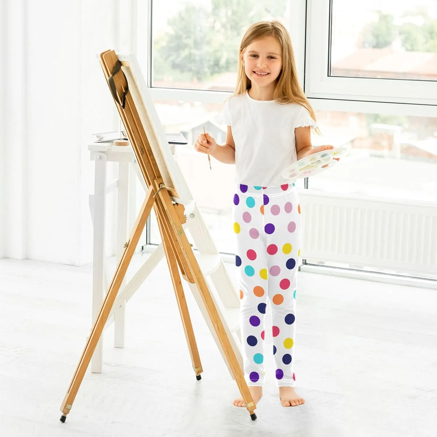 Girls Legging Kids Soft Stretchy Pants Full Length Girls Printed Leggings Yoga Pants