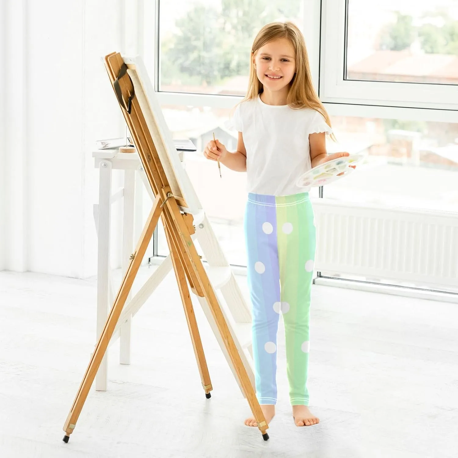 Girls Legging Kids Soft Stretchy Pants Full Length Girls Printed Leggings Yoga Pants
