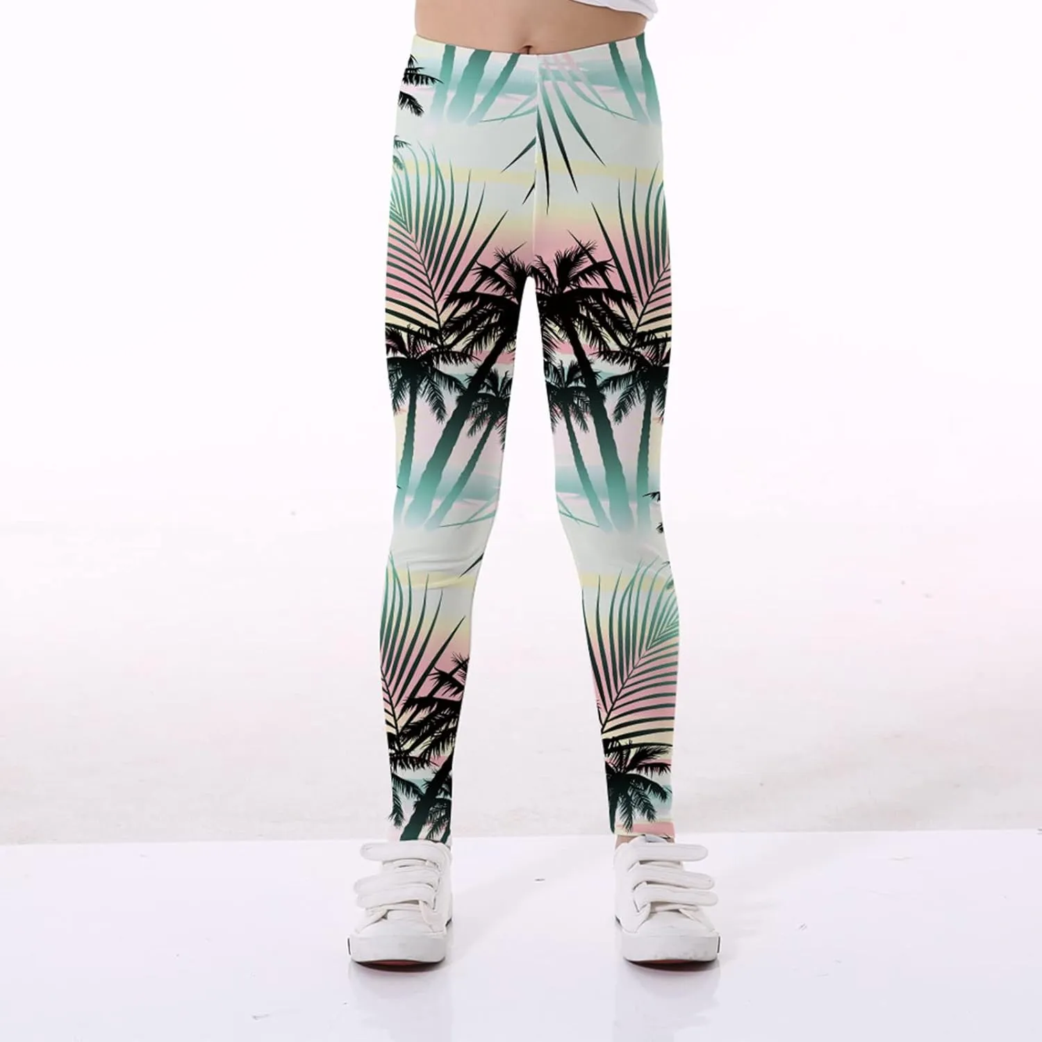 Girls' Printed Leggings Toddlers Active Stretch Leggings Little Kids Yoga Pants Fall Outfits for Toddler Girls