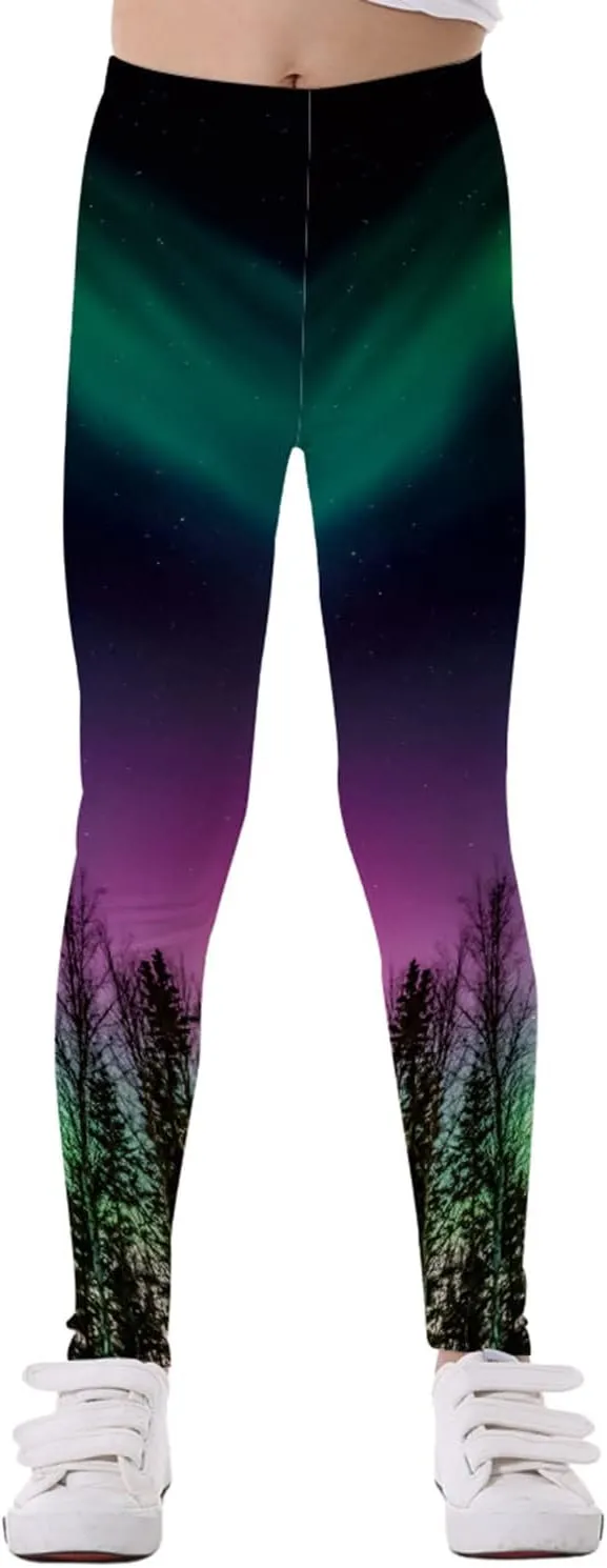Girls' Printed Leggings Toddlers Active Stretch Leggings Little Kids Yoga Pants Fall Outfits for Toddler Girls