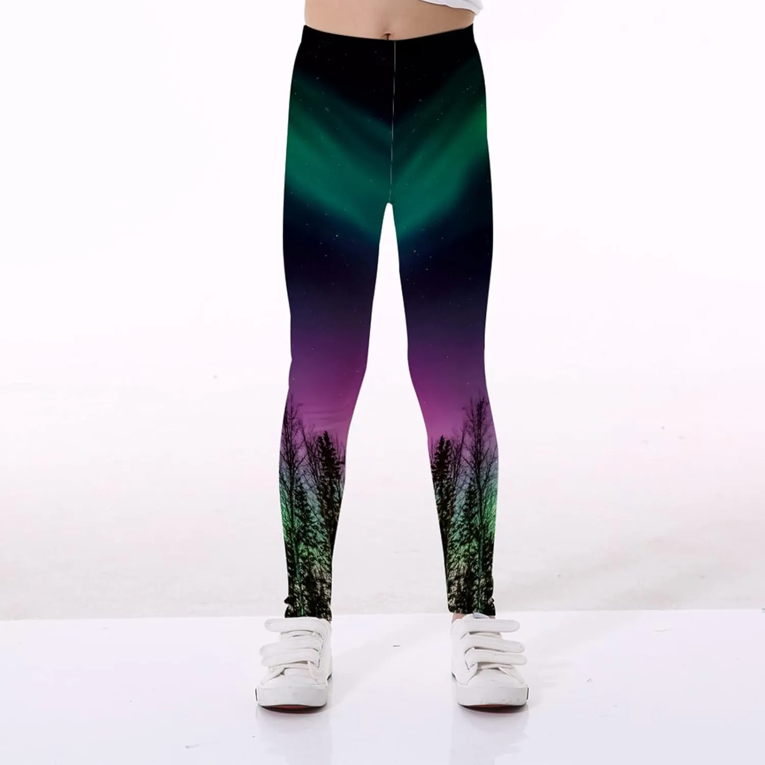 Girls' Printed Leggings Toddlers Active Stretch Leggings Little Kids Yoga Pants Fall Outfits for Toddler Girls
