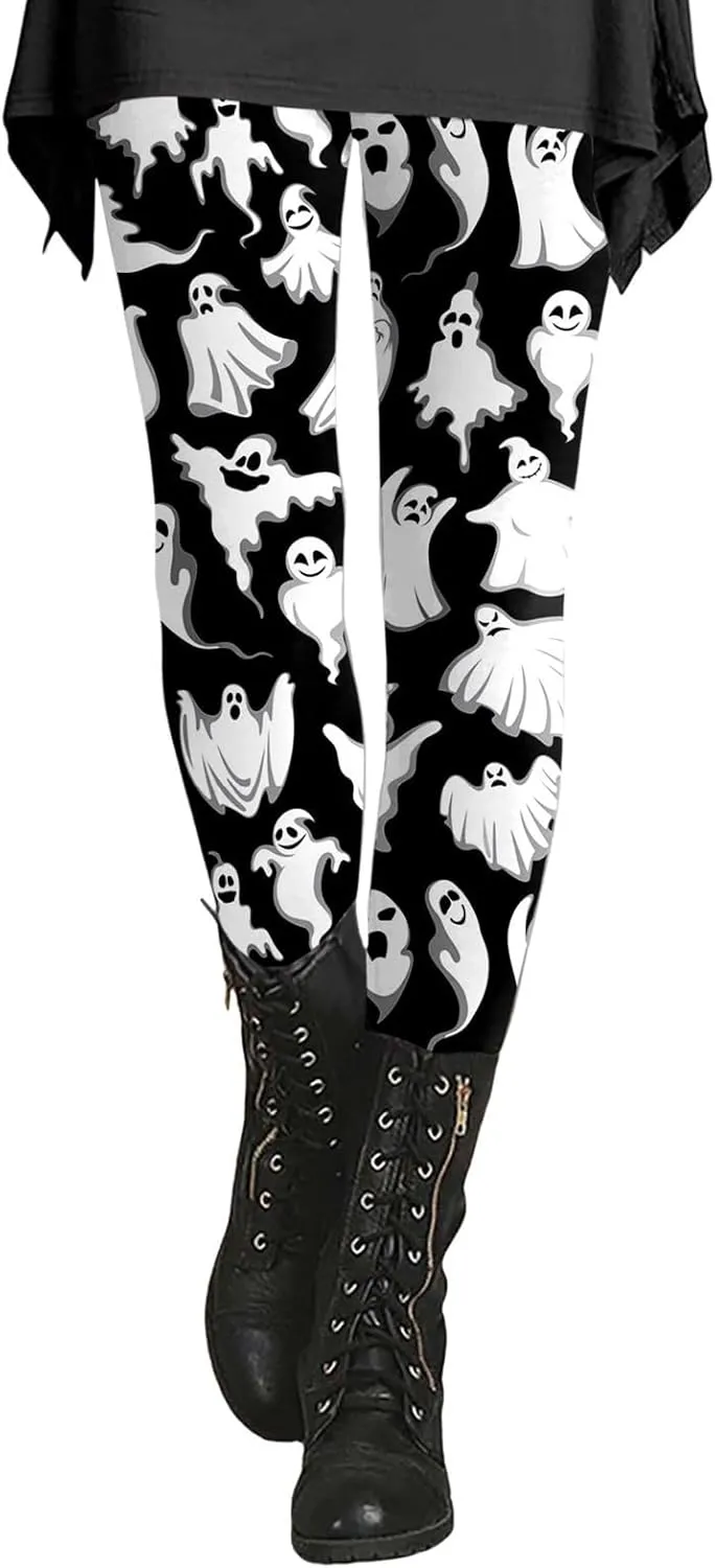 Halloween Leggings for Women Halloween Printed Leggings Workout Sport Trousers Pants Gym Athletic Running Yoga Pants