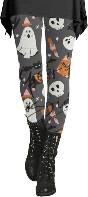 Halloween Leggings for Women Halloween Printed Leggings Workout Sport Trousers Pants Gym Athletic Running Yoga Pants