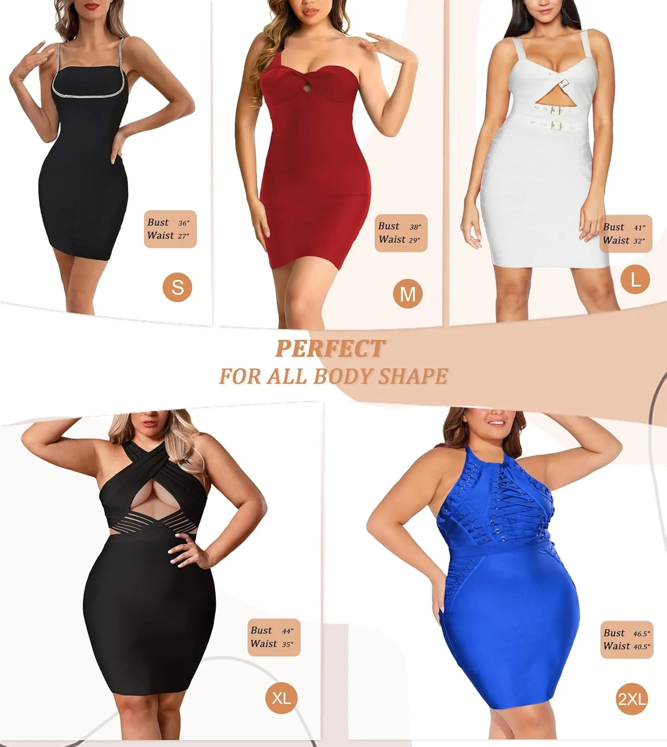 Hybrid & Company Womens Halter Neck Bodycon Dress Cross Strap Sexy Bandage Dress Clubwear