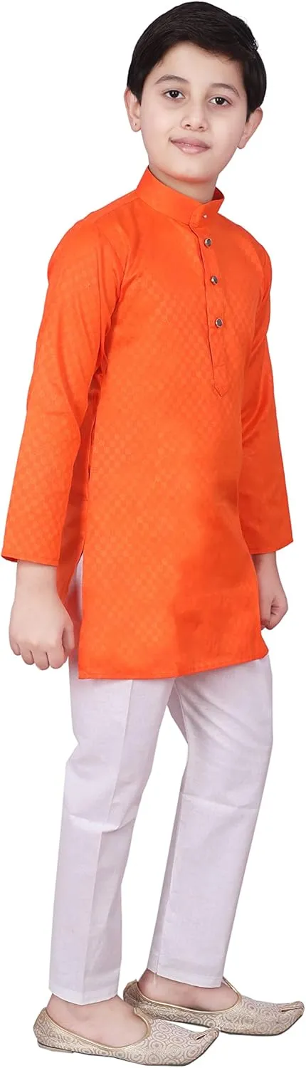 Indian Cotton Kurta Set For Boys | Traditional Kids Ethnic Wear | Pack of 1