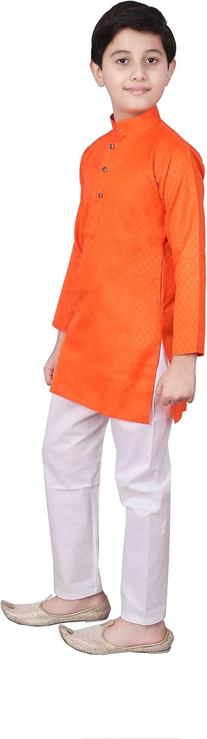 Indian Cotton Kurta Set For Boys | Traditional Kids Ethnic Wear | Pack of 1