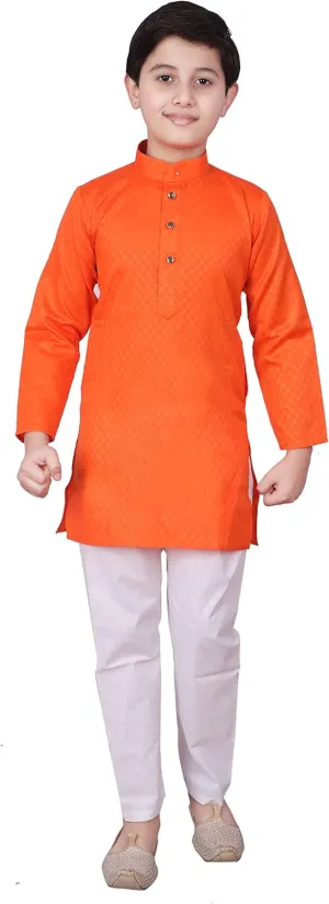 Indian Cotton Kurta Set For Boys | Traditional Kids Ethnic Wear | Pack of 1