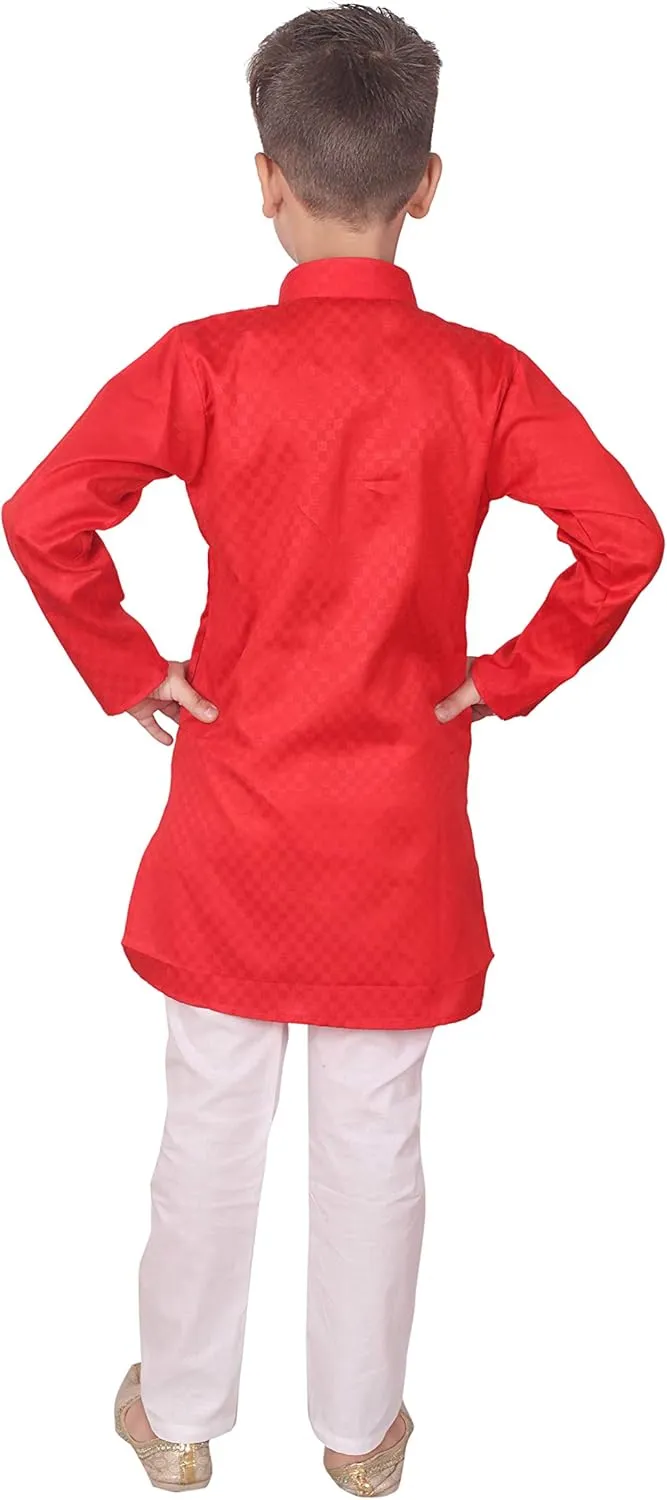Indian Cotton Kurta Set For Boys | Traditional Kids Ethnic Wear | Pack of 1