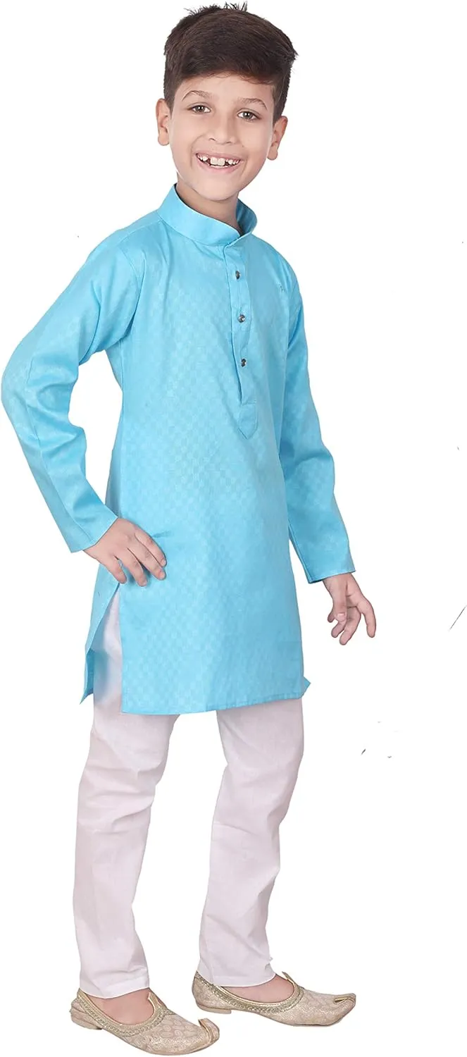 Indian Cotton Kurta Set For Boys | Traditional Kids Ethnic Wear | Pack of 1