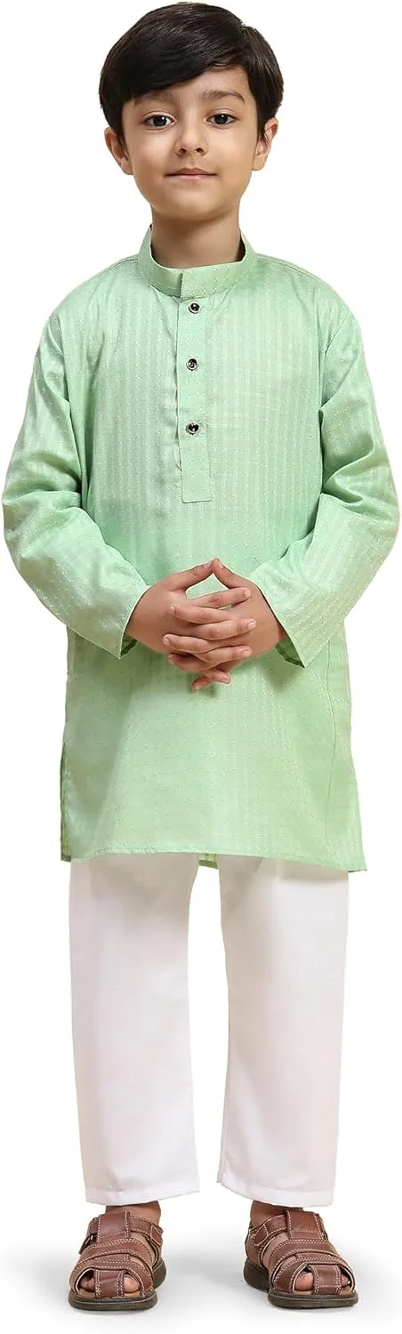 Indian Cotton Kurta Set For Boys | Traditional Kids Ethnic Wear | Pack of 1