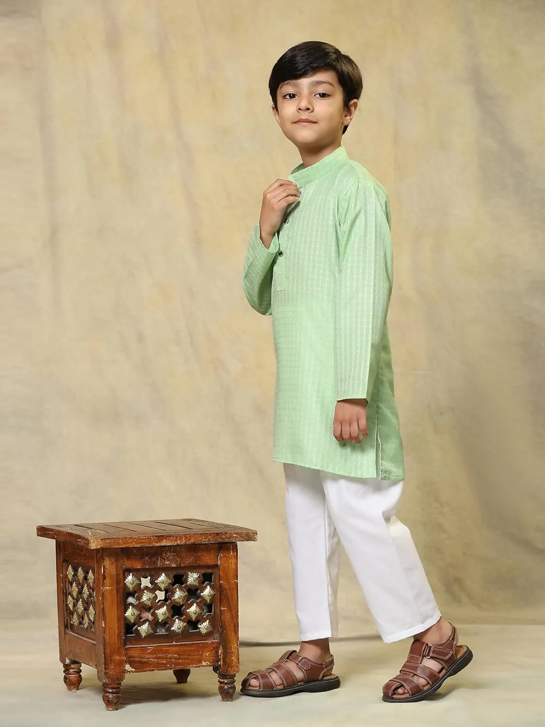 Indian Cotton Kurta Set For Boys | Traditional Kids Ethnic Wear | Pack of 1