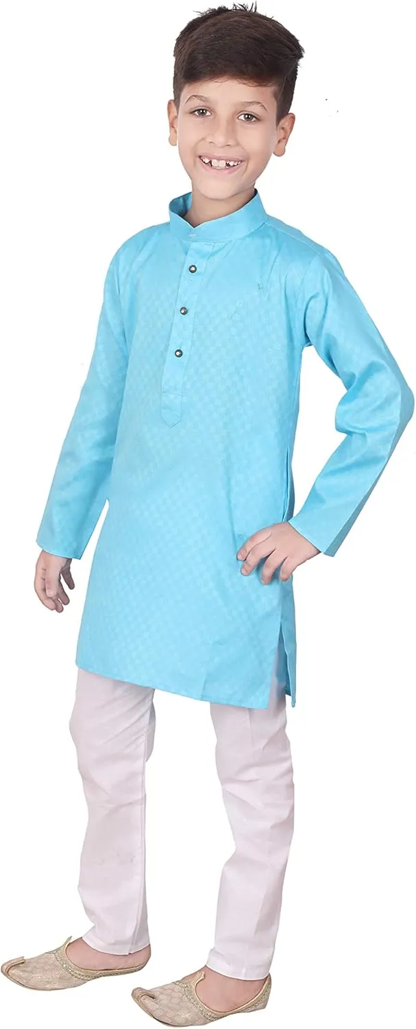 Indian Cotton Kurta Set For Boys | Traditional Kids Ethnic Wear | Pack of 1